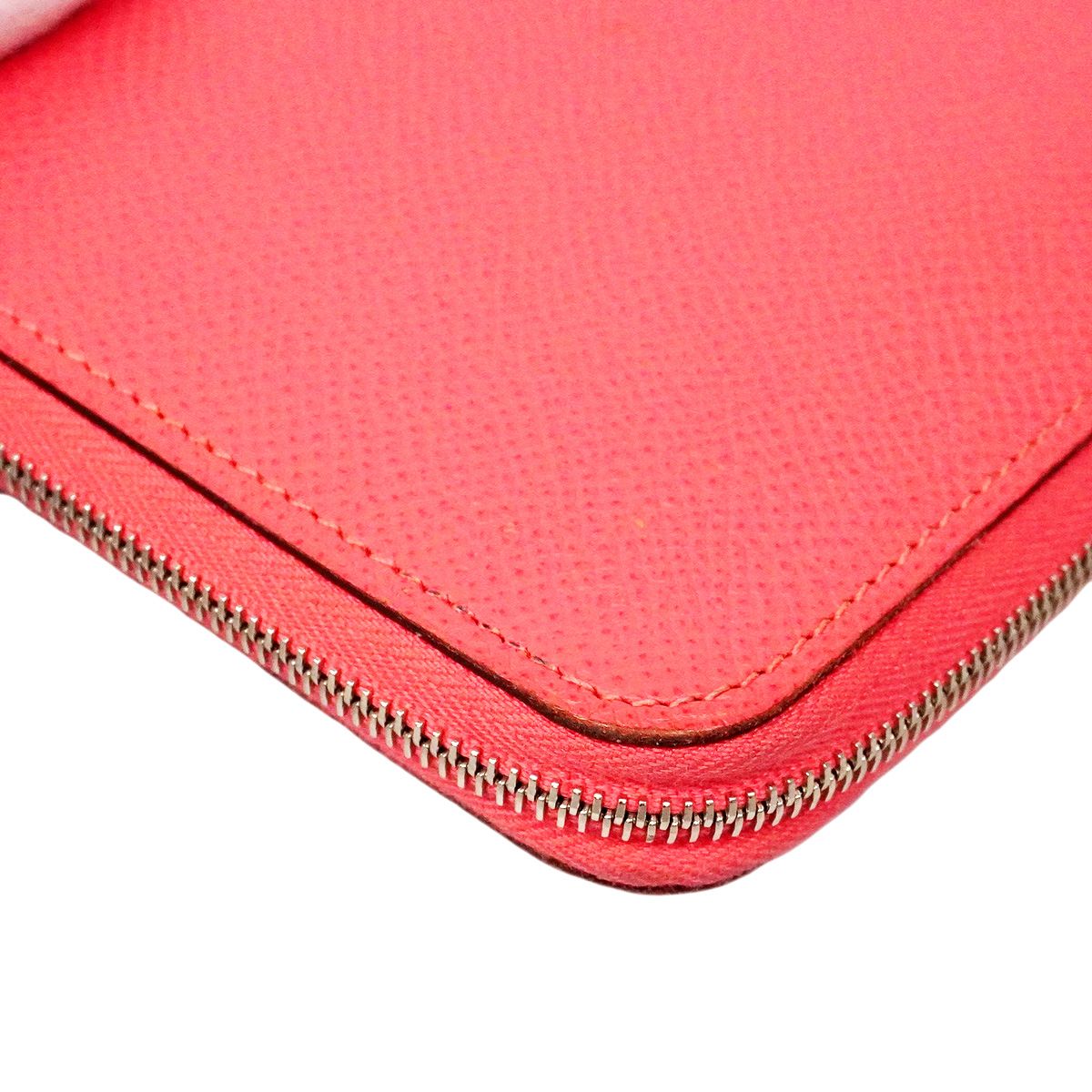 Hermes Wallet Azap Long Silk'in Veau Epsom Rose Azare Silver — view 6