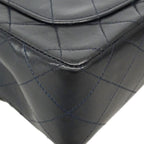 Chanel Shoulder Bag Mini Quilted Lambskin Black Gold — view 6