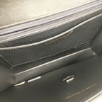 Chanel Shoulder Bag Quilted Patent Leather Black Silver — view 4