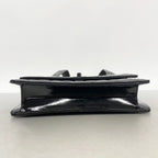 Chanel Shoulder Bag Quilted Patent Leather Black Silver — view 3