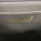 Chanel Shoulder Bag Quilted Patent Leather Black Silver — view 5