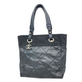 Chanel Tote Paris Biarritz Canvas Black Silver