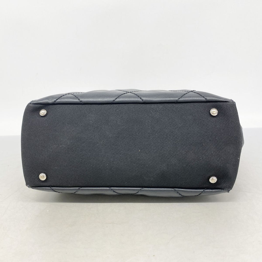 Chanel Tote Paris Biarritz Canvas Black Silver — view 3