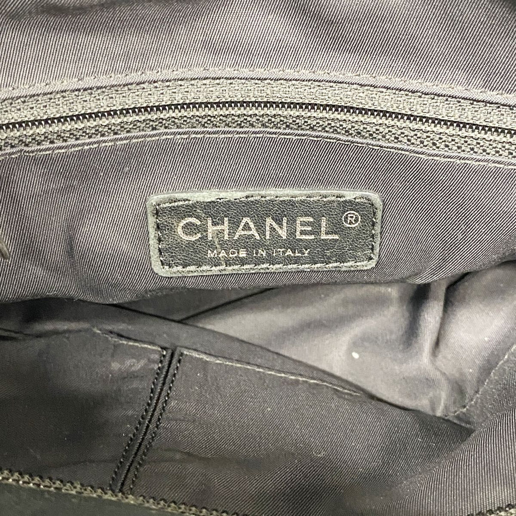 Chanel Tote Paris Biarritz Canvas Black Silver — view 5