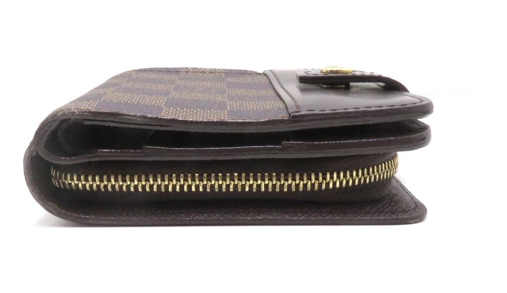 Louis Vuitton Compact Zip Damier Bifold Wallet Canvas Brown — view 4