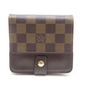 Louis Vuitton Compact Zip Damier Bifold Wallet Canvas Brown