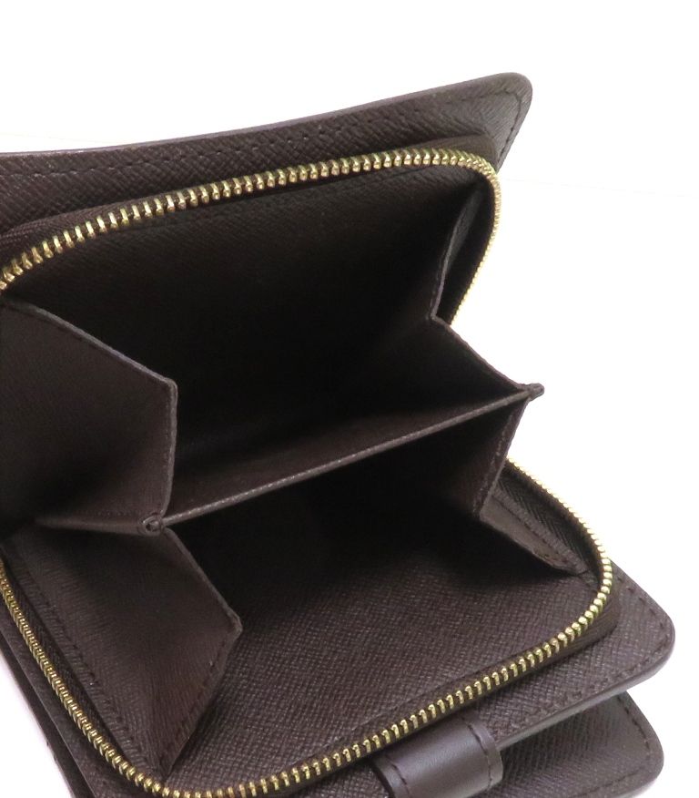 Louis Vuitton Compact Zip Damier Bifold Wallet Canvas Brown — view 6