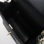 Chanel Quilted Mini Flap Chain Shoulder Black Leather Bag — view 8