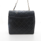 Chanel Quilted Mini Flap Chain Shoulder Black Leather Bag — view 3