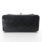 Chanel Quilted Mini Flap Chain Shoulder Black Leather Bag — view 5