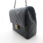 Chanel Quilted Mini Flap Chain Shoulder Black Leather Bag — view 2