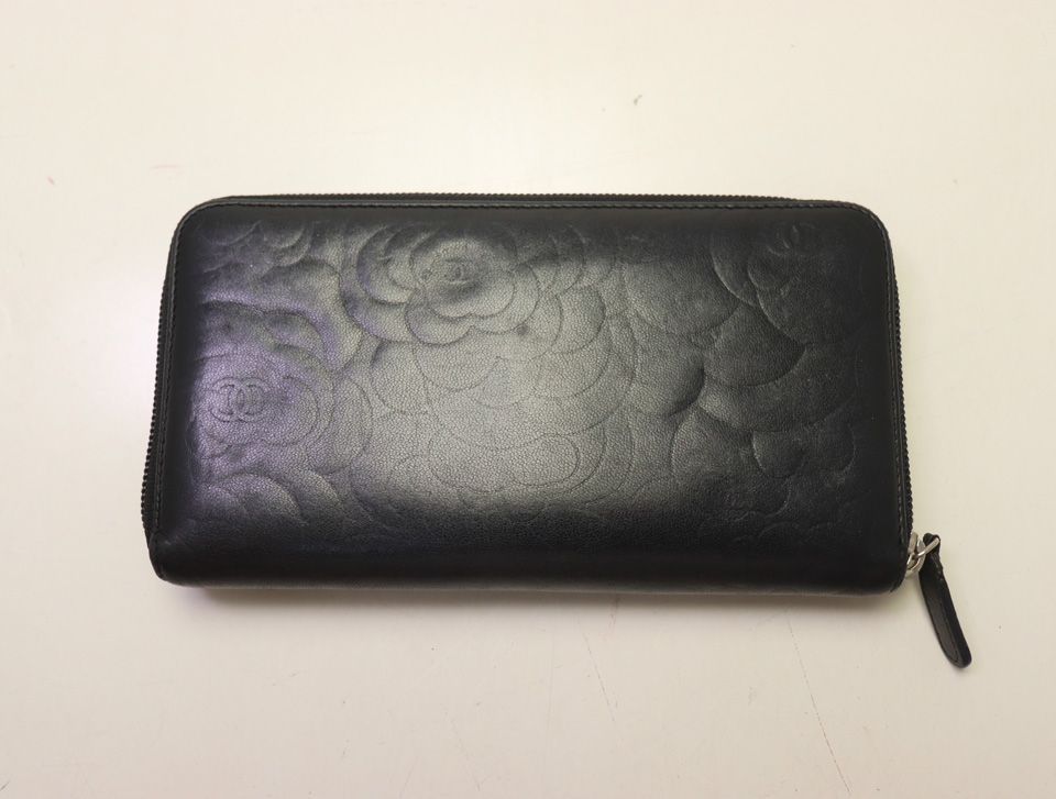 Chanel Camellia Lambskin Zip Around Wallet — view 2