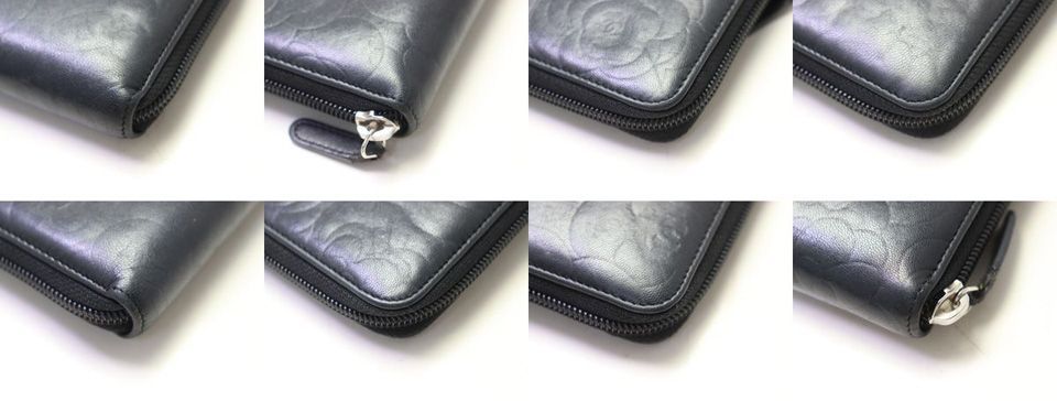 Chanel Camellia Lambskin Zip Around Wallet — view 4