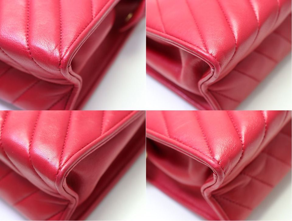 Chanel V-stitch Lambskin Shoulder Bag — view 5