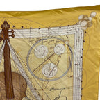 Hermes la Musique Des Spheres Carre 90 Silk Scarf Yellow — view 2