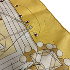 Hermes la Musique Des Spheres Carre 90 Silk Scarf Yellow — view 7