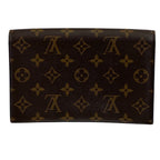 Louis Vuitton Monogram Portefeuille Flor Chain Shoulder Bag Leather Brown Pink