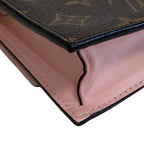 Louis Vuitton Monogram Portefeuille Flor Chain Shoulder Bag Leather Brown Pink — view 2