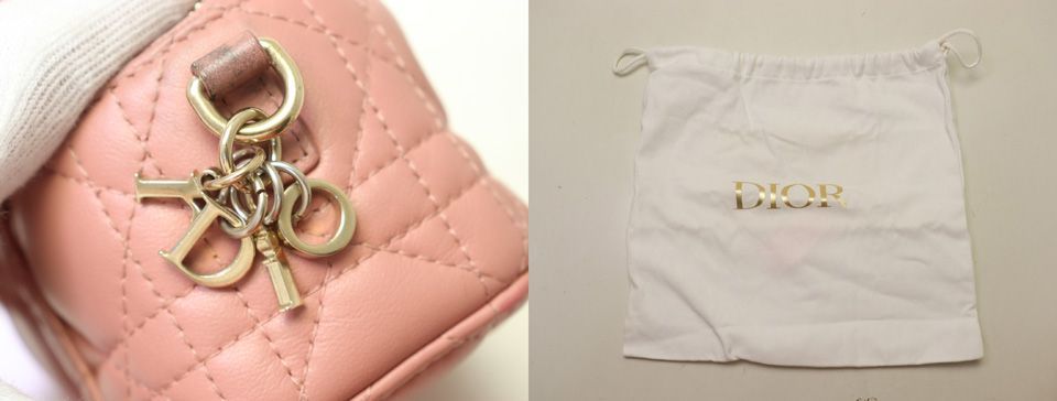 Dior Cannage Lambskin 2-Way Vanity Bag — view 8