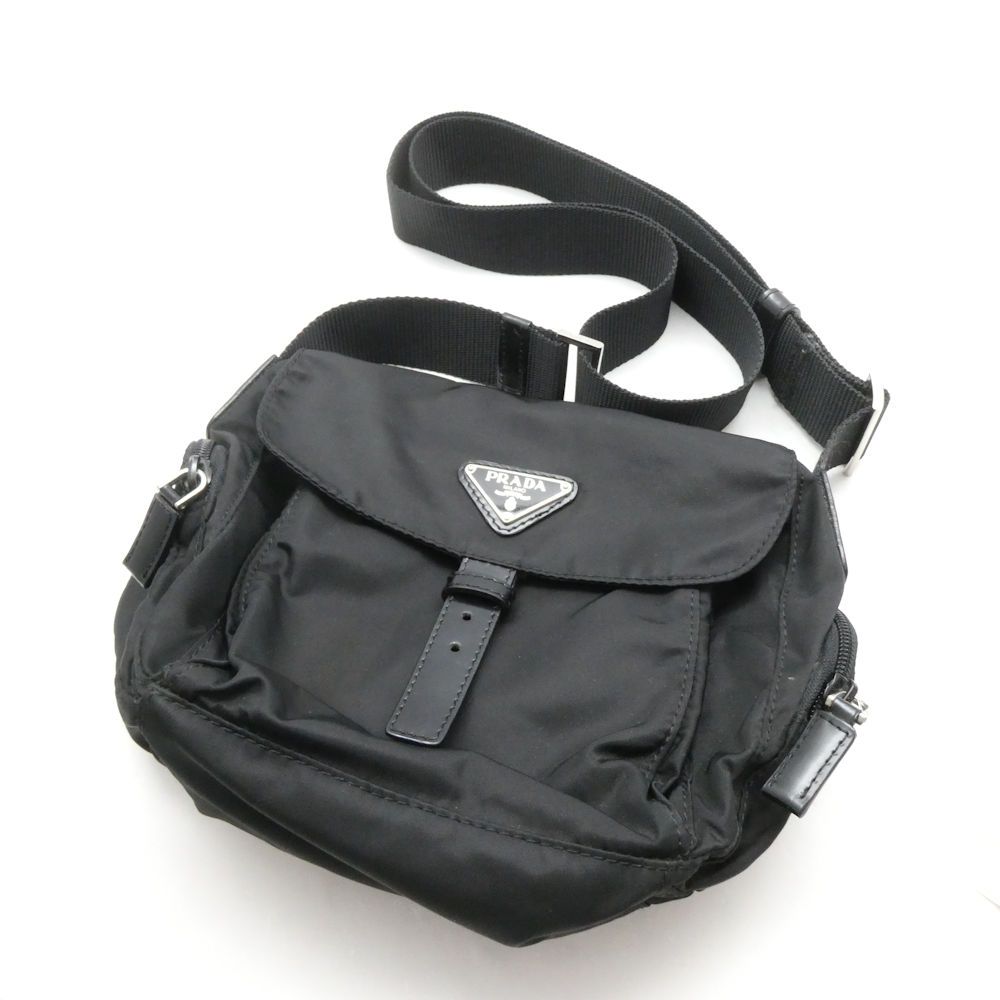 Prada Shoulder Bag Nylon Triangle Logo