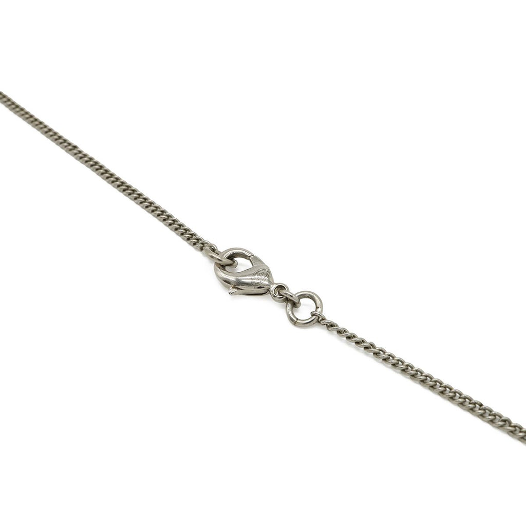 Chanel 13P Mirror Ball CC Logo Pendant Metal Rhinestone Silver Necklace — view 5