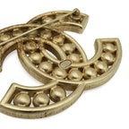 Chanel CC Logo Jumbo CC Brooch Faux Pearl Bijou Rhinestone Gold Plated — view 5