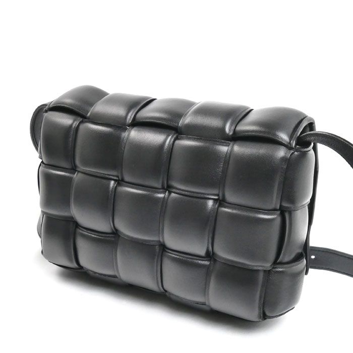 Bottega Veneta Padette Cassette Shoulder Bag Black — view 2