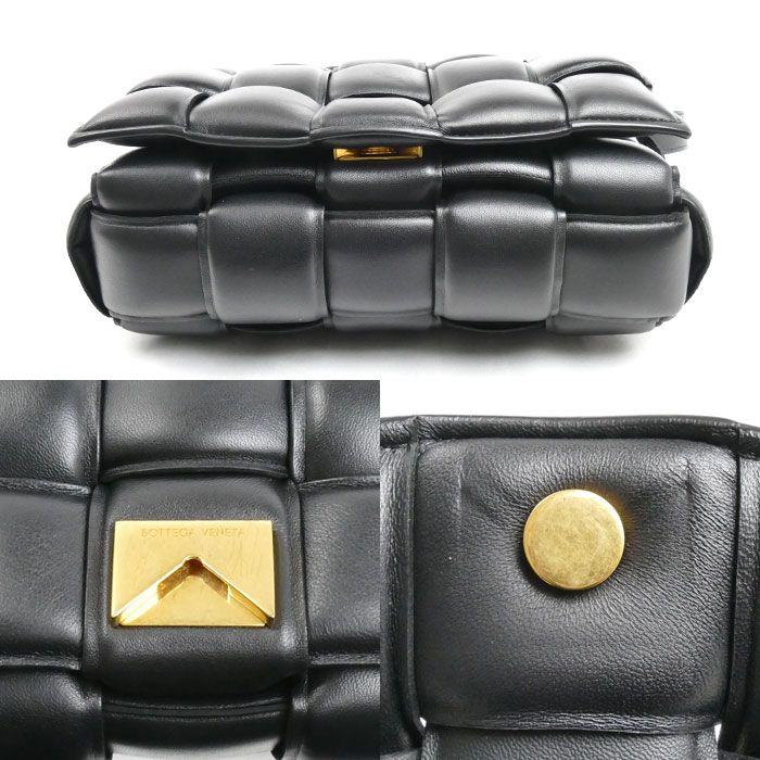 Bottega Veneta Padette Cassette Shoulder Bag Black — view 3