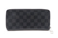 Louis Vuitton Zippy Wallet Vertical Damier Graphite Canvas Black