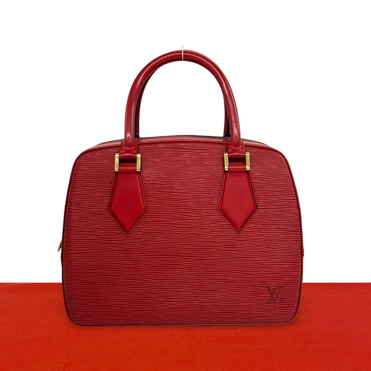 Louis Vuitton Vintage Sablon Epi Leather Mini Boston Bag Castilian