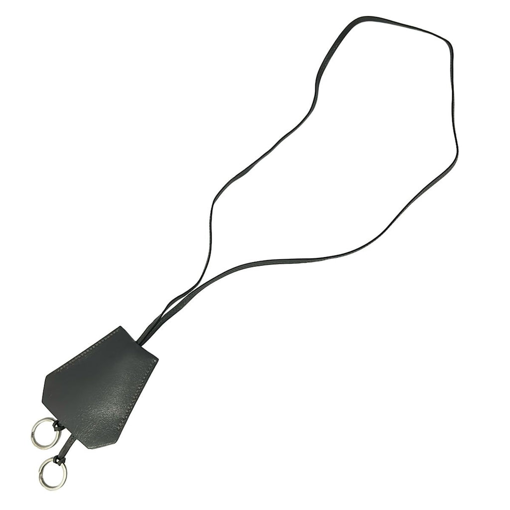 Hermes Necklace Clochette Dark Gray — view 2