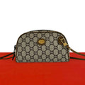 Gucci Vintage Plus Logo Pattern Leather Mini Shoulder Bag Pochette Brown