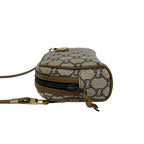 Gucci Vintage Plus Logo Pattern Leather Mini Shoulder Bag Pochette Brown — view 5