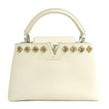 Louis Vuitton Capucines PM Flower Beads White Taurillon Leather Handbag 2-Way