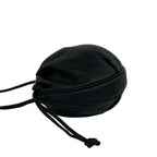 Loewe Vintage Anagram Logo Leather Drawstring Mini Shoulder Bag Pochette Black — view 5