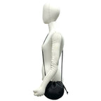 Loewe Vintage Anagram Logo Leather Drawstring Mini Shoulder Bag Pochette Black — view 2