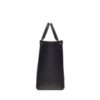 Louis Vuitton Tote on the Go MM Black Monogram Empreinte Leather Gold — view 3