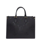Louis Vuitton Tote on the Go MM Black Monogram Empreinte Leather Gold — view 2