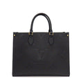 Louis Vuitton Tote on the Go MM Black Monogram Empreinte Leather Gold