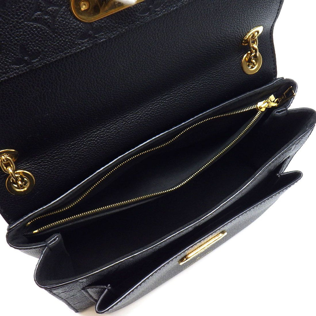 Louis Vuitton Shoulder Bag Vavin PM Black Monogram Empreinte Leather Gold — view 6