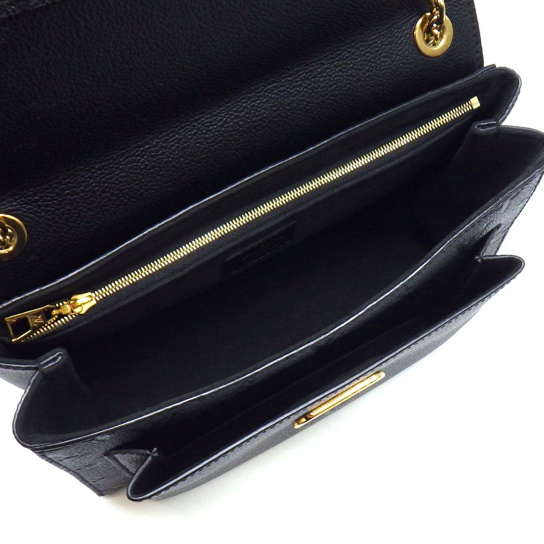 Louis Vuitton Shoulder Bag Vavin PM Black Monogram Empreinte Leather Gold — view 5