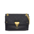 Louis Vuitton Shoulder Bag Vavin PM Black Monogram Empreinte Leather Gold