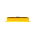 Gucci Shoulder Bag Clutch Interlocking G Chain Wallet Yellow Leather Gold — view 4