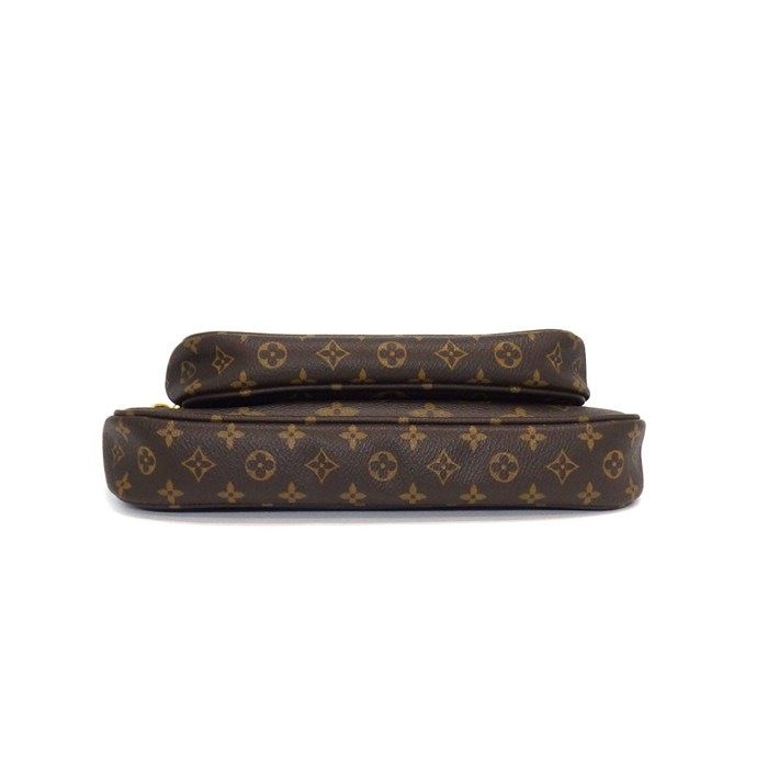 Louis Vuitton Shoulder Bag Multi Pochette Accessoires Khaki Monogram Leather — view 4