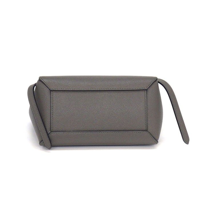 Celine Shoulder Bag Nano Gray Calfskin Gold — view 4