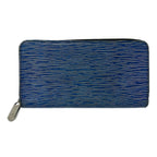 Louis Vuitton Wallet Epi Denim Zippy Blue Leather Cowhide