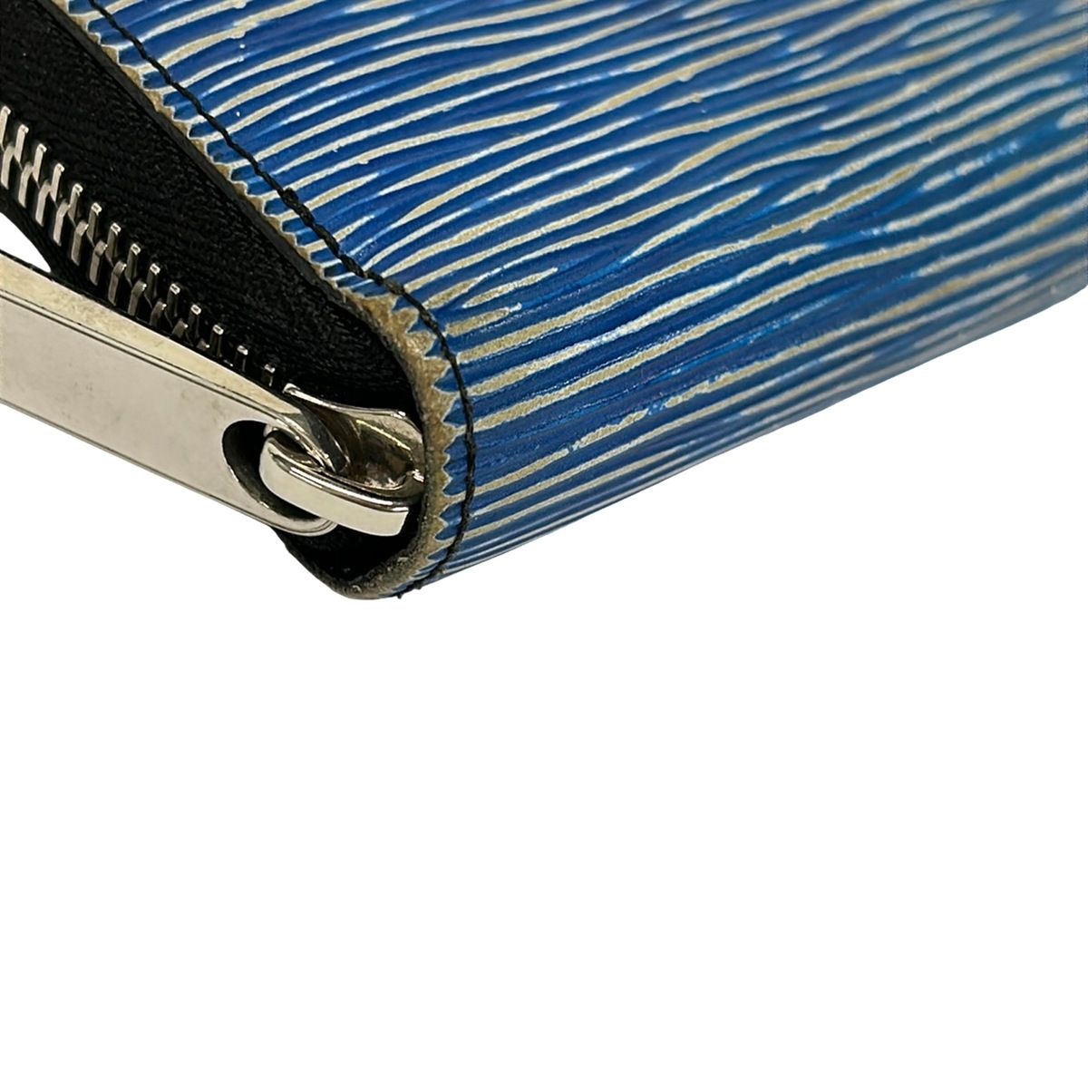 Louis Vuitton Wallet Epi Denim Zippy Blue Leather Cowhide — view 6