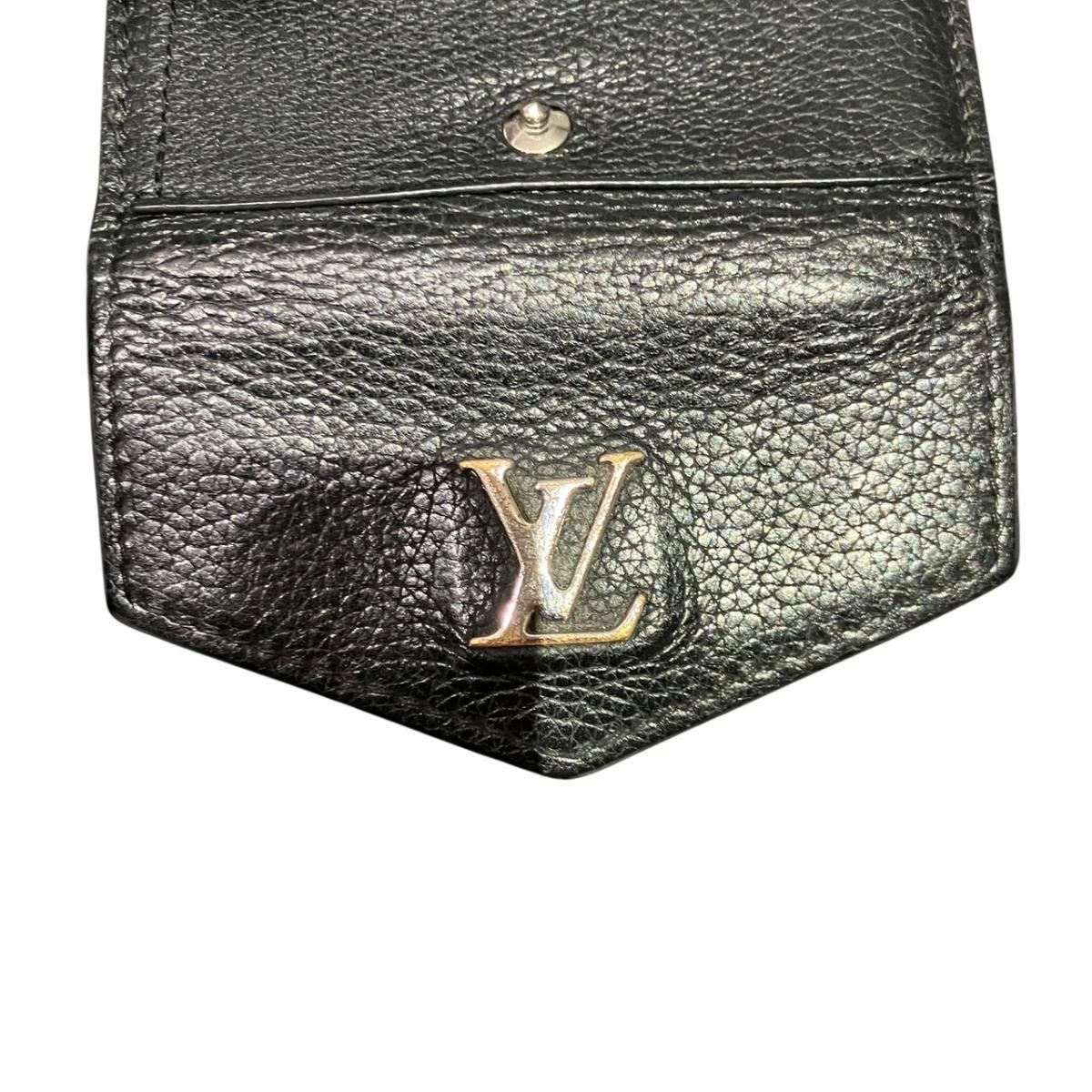 Louis Vuitton Portefeuille Lock Mini Taurillon Trifold Wallet Leather — view 7