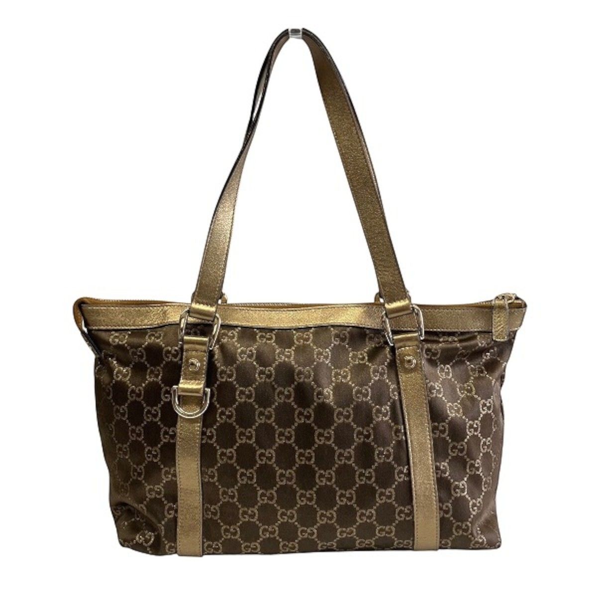 Gucci Abbey Handbag Leather GG Canvas — view 2