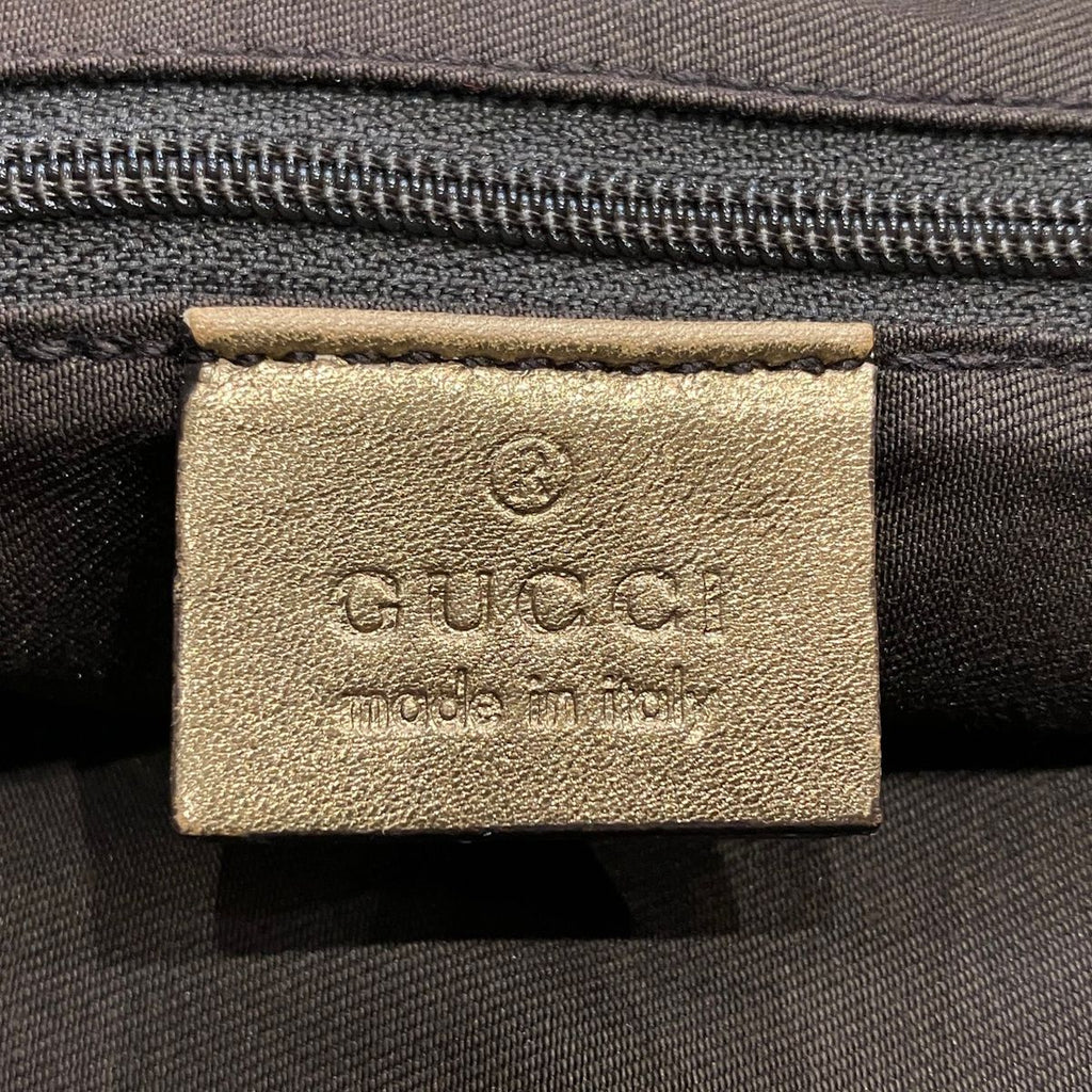 Gucci Abbey Handbag Leather GG Canvas — view 4
